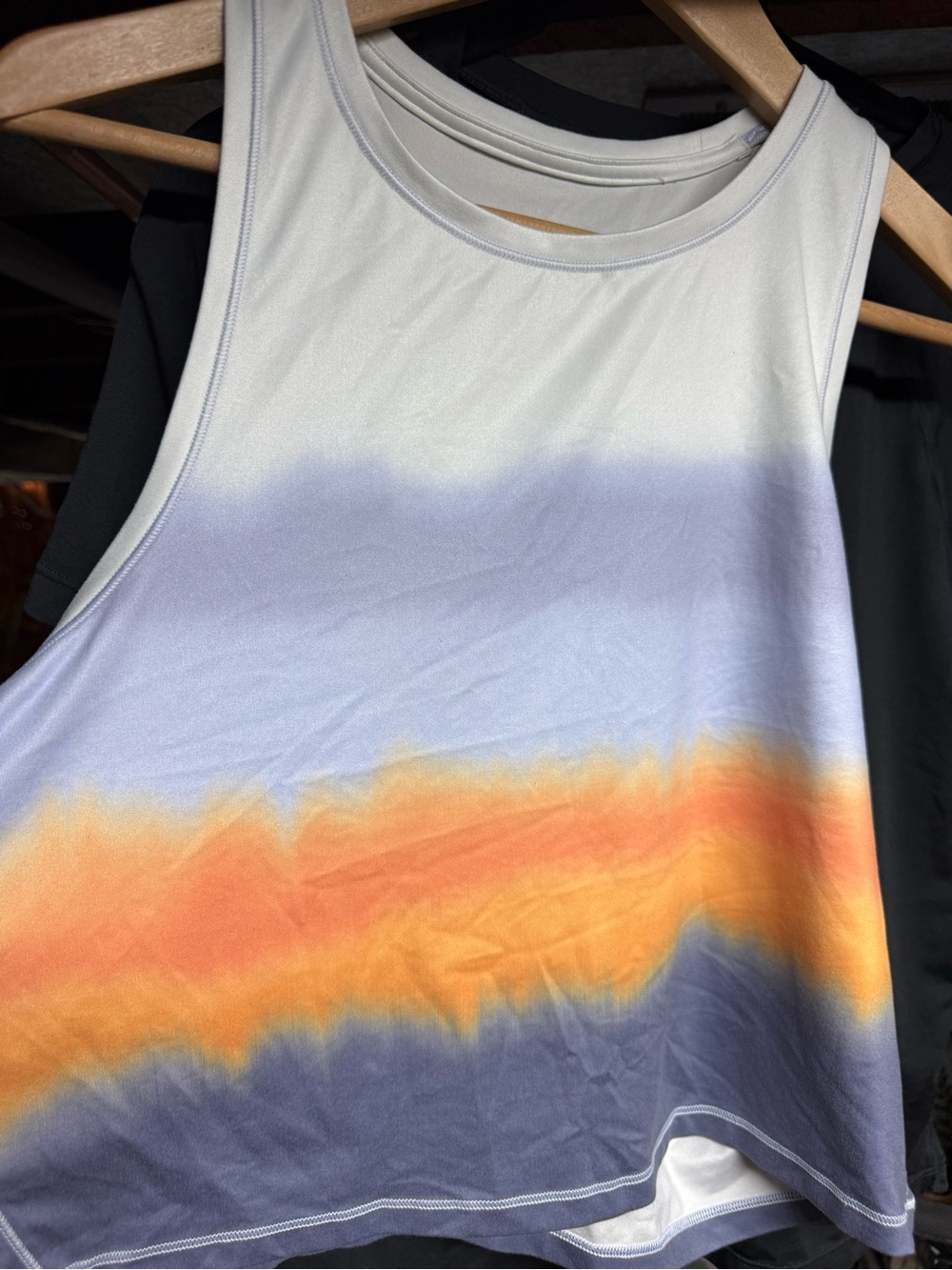 Athleta Women's Ombre Stripe Tank Top - White, Lavender, Orange, Navy